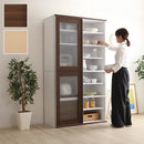 食器棚 スライド扉 引き戸 幅100cm 高さ180cm 奥行き45cm 大容量 ガラス 収納 棚 北欧 おしゃれ キッチン収納 レンジラック 可動棚 コンセント 引き出し 【納期A】【szo-ngdl-18100】