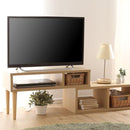 テレビ台 伸縮 変形 TV台 テレビボード TVボード ローボード 棚 収納 ラック 北欧 おしゃれ コンパクト 形 変えられる 変わる オープンスペース 木目 ナチュラル 【納期A】【szo-ok-75ex】