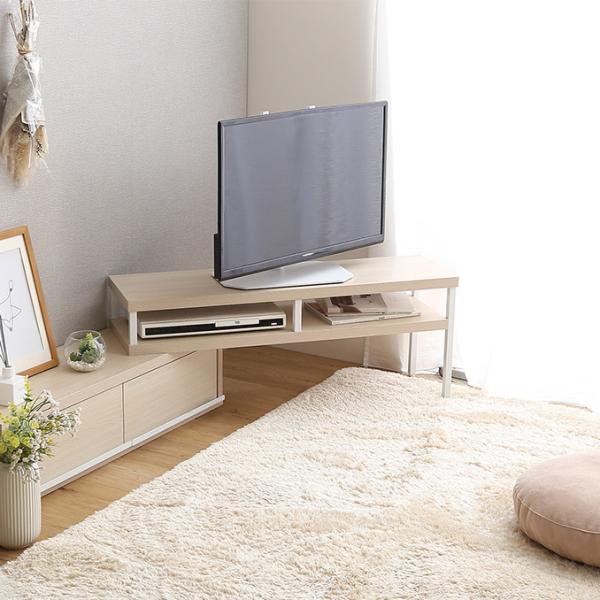 テレビスタンド モニター台 ラック TV台 小さい ミニ 小型 卓上 スイング 角度調整 向き 調節 高さ 変更 白 黒 オフィス 事務所 会議 耐震 32インチ 50型 対応 【納期E】【szo-otg-c】