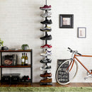 シューズラック 突っ張り つっぱり ディスプレイ 見せる 収納ラック 収納棚 天井 つっぱる 省スペース コンパクト コレクションラック スニーカー 革靴 30cm 【納期E】【szo-ppss】