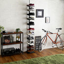 シューズラック 突っ張り つっぱり ディスプレイ 見せる 収納ラック 収納棚 天井 つっぱる 省スペース コンパクト コレクションラック スニーカー 革靴 30cm 【納期E】【szo-ppss】