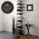 シューズラック 突っ張り つっぱり ディスプレイ 見せる 収納ラック 収納棚 天井 つっぱる 省スペース コンパクト コレクションラック スニーカー 革靴 30cm 【納期E】【szo-ppss】