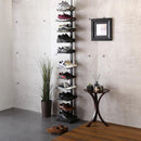 シューズラック 突っ張り つっぱり ディスプレイ 見せる 収納ラック 収納棚 天井 つっぱる 省スペース コンパクト コレクションラック スニーカー 革靴 30cm 【納期E】【szo-ppss】