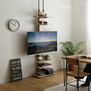 テレビスタンド 突っ張り つっぱり TVスタンド テレビラック TVラック テレビ台 TV台 壁面収納 壁寄せ コーナー 隅 部屋の角 省スペース 収納棚 おしゃれ 60型 【納期E】【szo-ppwat】