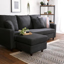 カウチソファ 3人掛け 布地 ファブリック フェイクレザー 合革 カウチ オットマン スツール 足置き ポケットコイル S字バネ ローソファ 脚 クッション付き 【納期A】【szo-rk3p】