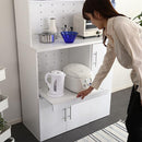 食器棚 鏡面 大型 コンセント付き 可動棚 スライトレー 鏡面 幅90cm ガラス扉 ラック キッチンラック 収納 レンジラック 白 ホワイト シンプル 北欧 おしゃれ 【納期E】【szo-rme-1890】