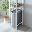 ゴミ箱 50L 自動開閉 センサー式 ごみ箱 スリム 細い 省スペース コンパクト ステンレス製 ボタン フタ 蓋 電池式 おしゃれ スタイリッシュ キッチン リビング 【納期E】【szo-roco】