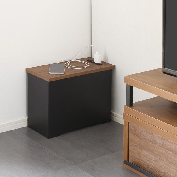 ルーターボックス 壁付け 置き型 壁寄せ ルーター収納ボックス 目隠し コンセント おしゃれ 棚 高さ30cm 約40cm幅 シンプル 北欧 木目 黒 ブラック 白 ホワイト 【納期E】【szo-rtb-h30】