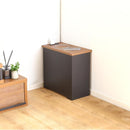 ルーターボックス 壁寄せ 壁付け 置き型 部屋の隅 角 ルーター収納ボックス 目隠し 黒 ブラック コンセント おしゃれ 棚 幅45cm シンプル 北欧 木目 白 ホワイト 【納期E】【szo-rtb-h45】