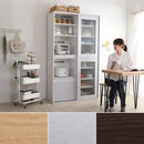 食器棚 スライド ガラス扉 キッチン収納 キッチン 引き戸 スライド棚 レンジラック 可動棚 トレー コンセント 引き出し おしゃれ スタイリッシュ シンプル 北欧 【納期A】【szo-sgdl-18100】