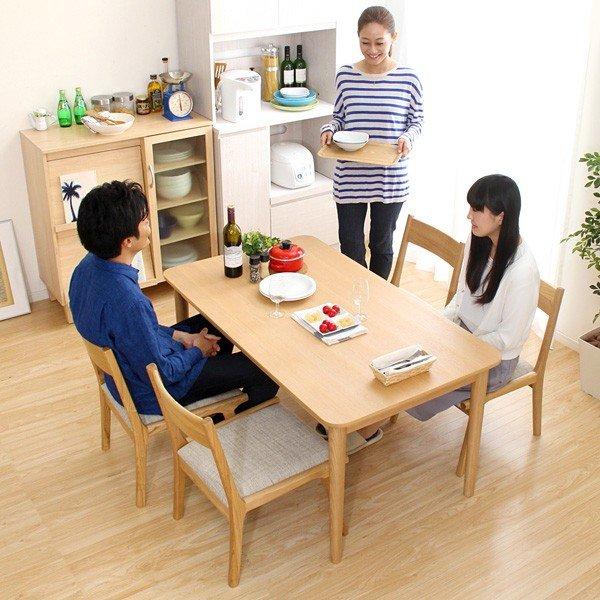 ダイニング5点セット 北欧 ロースタイル テーブル チェアー 低め 椅子 4脚 【納期E】【szo-sh-01ris-5cn】