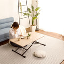 テーブル 昇降式 ダイニング リビング デスク 机 おしゃれ 北欧 カフェ風 西海岸風 レトロ 折り畳み 折りたたみ 無段階 ガス圧 昇降テーブル 【納期E】【szo-sh-05-19242】