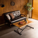 テーブル 昇降式 ダイニング リビング デスク 机 おしゃれ 北欧 カフェ風 西海岸風 レトロ 折り畳み 折りたたみ 無段階 ガス圧 昇降テーブル 【納期E】【szo-sh-05-19242】