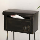 ポスト 自立式 郵便受け 郵便ポスト ガーデニング 玄関 置くだけ 後付け 後から 設置 おしゃれ レトロ アンティーク調 シャービック 薔薇 バラ A4サイズ 投函口 【納期E】【szo-sh-05-35500】