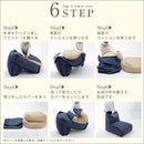 ビーズソファ 1人掛け 一人用 洗える カバーリング ビーズソファー クッション 厚み 座椅子 連結可能 ハイバック 背もたれ 肘掛けなし ファブリック 布地 【納期E】【szo-sh-07-cbs】