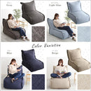 ビーズソファ 1人掛け 一人用 洗える カバーリング ビーズソファー クッション 厚み 座椅子 連結可能 ハイバック 背もたれ 肘掛けなし ファブリック 布地 【納期E】【szo-sh-07-cbs】