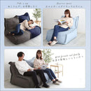 ビーズソファ 1人掛け 一人用 洗える カバーリング ビーズソファー クッション 厚み 座椅子 連結可能 ハイバック 背もたれ 肘掛けなし ファブリック 布地 【納期E】【szo-sh-07-cbs】