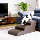 ドッグステップ 階段 3段 小型犬 チワワ フレンチブルドッグ パピヨン ポメラニアン ヨークシャテリア おしゃれ フェイクレザー 【納期E】【szo-sh-07-dgs-3】