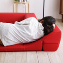 フロアソファ レザー風 PVC 北欧 三人掛け ローソファ 【納期E】【szo-sh-07-lpg】