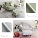 カウチソファ オットマン セット 1人掛け ソファー スツール 足置き ベロア おしゃれ 北欧 フェミニン ガーリー シンプル くすみカラー リクライニング 日本製 【納期E】【szo-sh-07-okba1p-s】