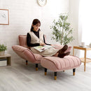 カウチソファ オットマン セット 1人掛け ソファー スツール 足置き ベロア おしゃれ 北欧 フェミニン ガーリー シンプル くすみカラー リクライニング 日本製 【納期E】【szo-sh-07-okba1p-s】