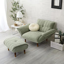 カウチソファ オットマン セット 1人掛け ソファー スツール 足置き ベロア おしゃれ 北欧 フェミニン ガーリー シンプル くすみカラー リクライニング 日本製 【納期E】【szo-sh-07-okba1p-s】