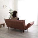 カウチソファ セット オットマン 2人掛け スツール コンパクト ベロア 生地 おしゃれ 北欧 フェミニン ガーリー シンプル くすみカラー リクライニング 日本製 【納期E】【szo-sh-07-okba2p-s】