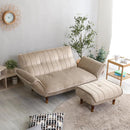 カウチソファ セット オットマン 2人掛け スツール コンパクト ベロア 生地 おしゃれ 北欧 フェミニン ガーリー シンプル くすみカラー リクライニング 日本製 【納期E】【szo-sh-07-okba2p-s】