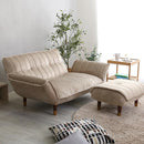 カウチソファ セット オットマン 2人掛け スツール コンパクト ベロア 生地 おしゃれ 北欧 フェミニン ガーリー シンプル くすみカラー リクライニング 日本製 【納期E】【szo-sh-07-okba2p-s】