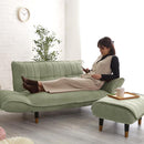 カウチソファ セット オットマン 2人掛け スツール コンパクト ベロア 生地 おしゃれ 北欧 フェミニン ガーリー シンプル くすみカラー リクライニング 日本製 【納期E】【szo-sh-07-okba2p-s】