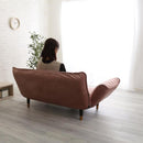 カウチソファ 2人掛け ソファー ベロア おしゃれ 北欧 大人可愛い フェミニン ガーリー シンプル くすみカラー ひじ掛け リクライニング ポケットコイル 日本製 【納期E】【szo-sh-07-okba2p】