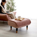 オットマン スツール 椅子 おしゃれ チェア ベロア生地 ガーリー くすみカラー 大人 かわいい フェミニン 北欧 ヨーロピアン 腰掛け 日本製 ポケットコイル 【納期E】【szo-sh-07-okbao】