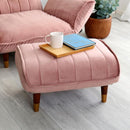 オットマン スツール 椅子 おしゃれ チェア ベロア生地 ガーリー くすみカラー 大人 かわいい フェミニン 北欧 ヨーロピアン 腰掛け 日本製 ポケットコイル 【納期E】【szo-sh-07-okbao】