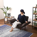 ソファ 1人掛け 合皮 おしゃれ ひじ掛け 肘付き ソファー 一人用 椅子 レトロ シンプル 定番 デザイン 日本製 国産 リクライニング ローソファ 座椅子 黒 白 赤 【納期E】【szo-sh-07-rgn1p】