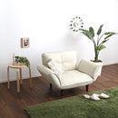 ソファ 1人掛け 合皮 おしゃれ ひじ掛け 肘付き ソファー 一人用 椅子 レトロ シンプル 定番 デザイン 日本製 国産 リクライニング ローソファ 座椅子 黒 白 赤 【納期E】【szo-sh-07-rgn1p】