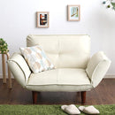 ソファ 1人掛け 合皮 おしゃれ ひじ掛け 肘付き ソファー 一人用 椅子 レトロ シンプル 定番 デザイン 日本製 国産 リクライニング ローソファ 座椅子 黒 白 赤 【納期E】【szo-sh-07-rgn1p】