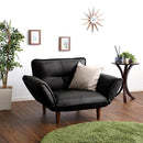 ソファ 1人掛け 合皮 おしゃれ ひじ掛け 肘付き ソファー 一人用 椅子 レトロ シンプル 定番 デザイン 日本製 国産 リクライニング ローソファ 座椅子 黒 白 赤 【納期E】【szo-sh-07-rgn1p】