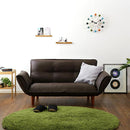 ソファ 2人掛け 合皮 おしゃれ ひじ掛け 肘付き ソファー カウチ レトロ シンプル 日本製 リクライニング コンパクト 脚 取り外し ローソファ 座椅子 黒 白 赤 【納期E】【szo-sh-07-rgn】