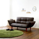 ソファ 2人掛け 合皮 おしゃれ ひじ掛け 肘付き ソファー カウチ レトロ シンプル 日本製 リクライニング コンパクト 脚 取り外し ローソファ 座椅子 黒 白 赤 【納期E】【szo-sh-07-rgn】