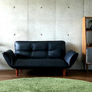 ソファ 2人掛け 合皮 おしゃれ ひじ掛け 肘付き ソファー カウチ レトロ シンプル 日本製 リクライニング コンパクト 脚 取り外し ローソファ 座椅子 黒 白 赤 【納期E】【szo-sh-07-rgn】