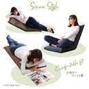 フロアチェア 座椅子 ハイバック 日本製 フルフラット リクライニング 折りたたみ シンプル 椅子 フロアーチェアー 【納期E】【szo-sh-07-snv】