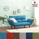 カウチソファ 2人掛け 布地 ファブリック カウチ ソファー おしゃれ ひじ掛け 肘付き 北欧 日本製 国産 リクライニング 脚 取り外し ローソファ 座椅子 二人掛 【納期E】【szo-sh-07-thn】