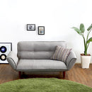 カウチソファ 2人掛け 布地 ファブリック カウチ ソファー おしゃれ ひじ掛け 肘付き 北欧 日本製 国産 リクライニング 脚 取り外し ローソファ 座椅子 二人掛 【納期E】【szo-sh-07-thn】