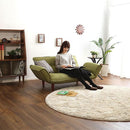 カウチソファ 2人掛け 布地 ファブリック カウチ ソファー おしゃれ ひじ掛け 肘付き 北欧 日本製 国産 リクライニング 脚 取り外し ローソファ 座椅子 二人掛 【納期E】【szo-sh-07-thn】