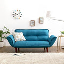 カウチソファ 2人掛け 布地 ファブリック カウチ ソファー おしゃれ ひじ掛け 肘付き 北欧 日本製 国産 リクライニング 脚 取り外し ローソファ 座椅子 二人掛 【納期E】【szo-sh-07-thn】