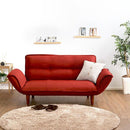 カウチソファ 2人掛け 布地 ファブリック カウチ ソファー おしゃれ ひじ掛け 肘付き 北欧 日本製 国産 リクライニング 脚 取り外し ローソファ 座椅子 二人掛 【納期E】【szo-sh-07-thn】