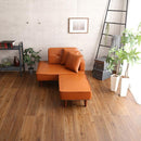 カウチソファ 日本製 ソファー 肘付き 組み合わせ オットマン 足置き レトロ ビンテージ カフェ 西海岸 インテリア 合成皮革 フェイクレザー 革張り クッション 【納期E】【szo-sh-07-vccs】