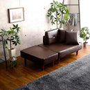 カウチソファ 日本製 ソファー 肘付き 組み合わせ オットマン 足置き レトロ ビンテージ カフェ 西海岸 インテリア 合成皮革 フェイクレザー 革張り クッション 【納期E】【szo-sh-07-vccs】