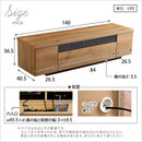 テレビ台 完成品 日本製 国産 シンプル テレビローボード 幅140cm 木目 引き戸 開き戸 引き出し 収納スペース 32型～50型対応 【納期E】【szo-sh-09-lms140】