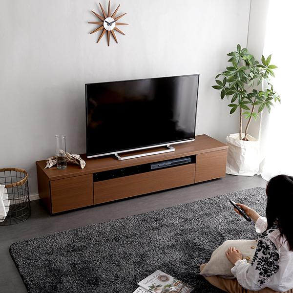 テレビ台 大型 ワイド 大サイズ 完成品 日本製 国産 シンプル テレビローボード 幅180cm 木目 引き戸 開き戸 引き出し 収納スペース 32型 50型 60型 70型 対応 【納期E】【szo-sh-09-lms180】